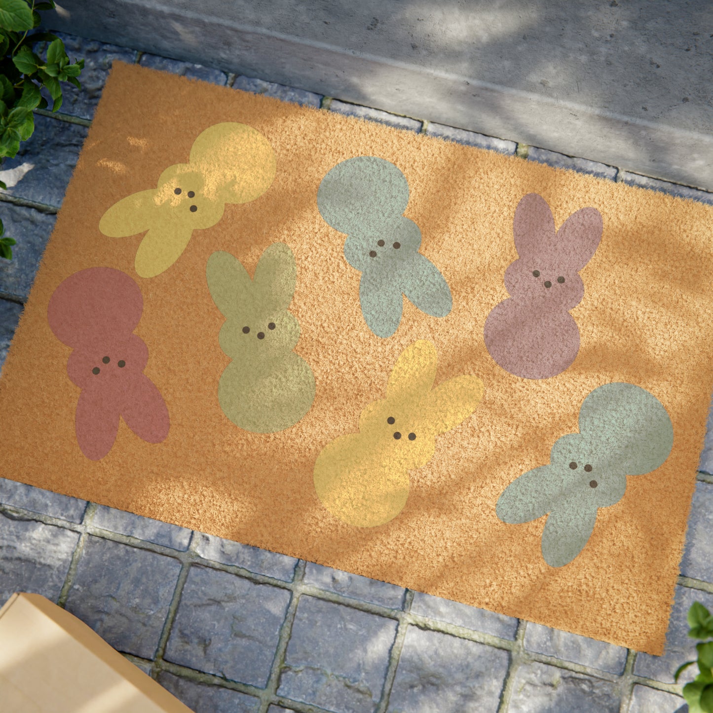 Peep Bunny Easter Doormat