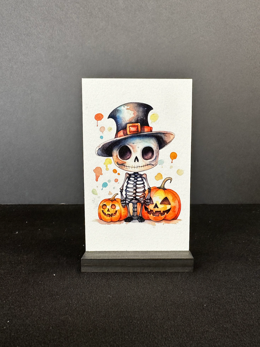 Copy of Halloween minis SKELLIES new 2023 wood sign set of 6