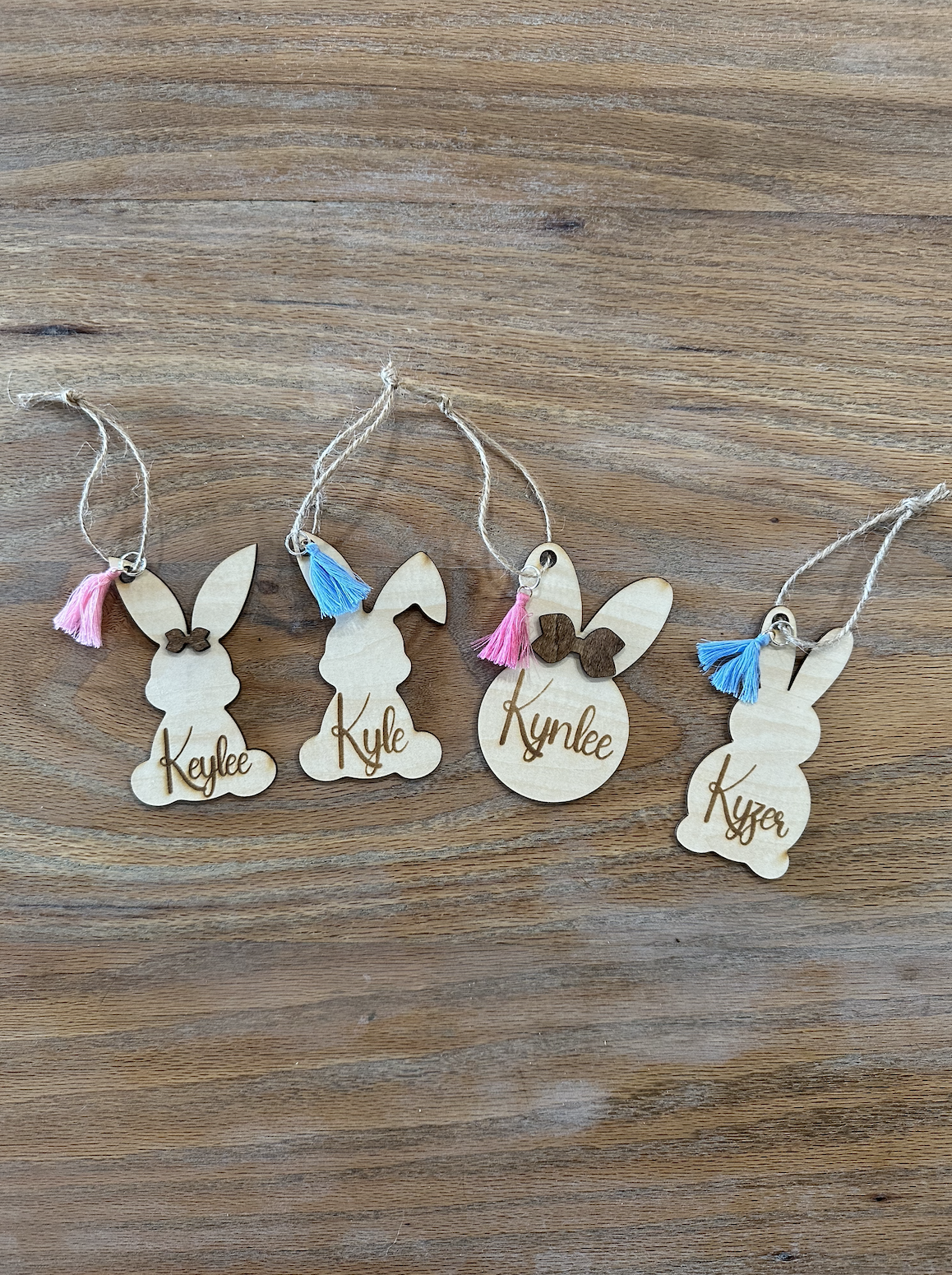 Easter bunny engraved personalized Easter Basket tag