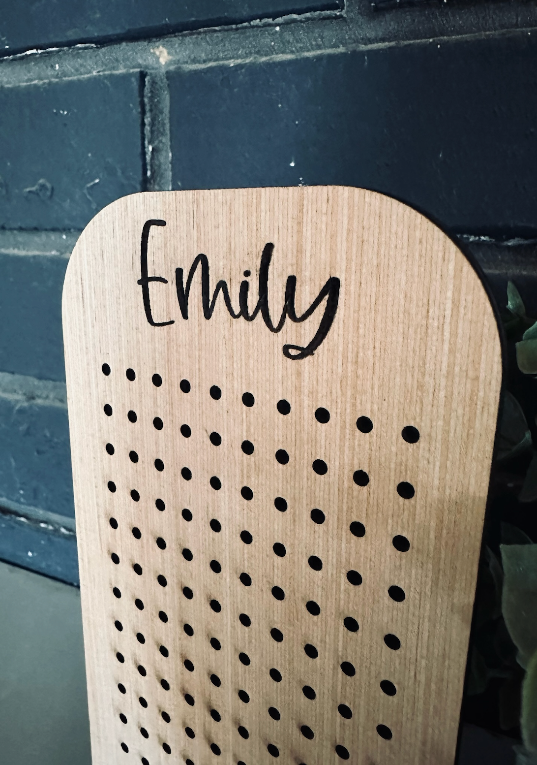 Personalized Wood Earring Holder