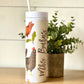 Cute Chicken Personalized Skinny Tumbler with Lid and Straw, 16 oz Matte Black Acrylic Tumbler Insulated Double Wall Plastic Reusable Cups