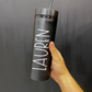 Personalized Skinny Tumbler with Lid and Straw, 16 oz Matte Black Acrylic Tumbler Insulated Double Wall Plastic Reusable Cups
