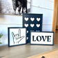 Black and White Valentine's Day 2023 Collection wood sign