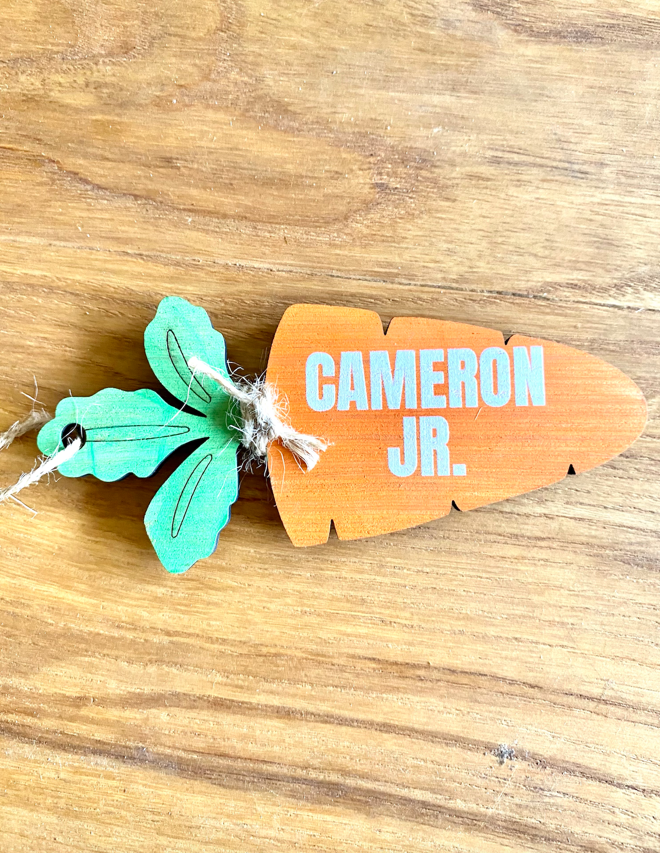 personalized Carrot wood sign Easter Basket tag