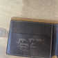 Your handwritten Family Note engraved into leather wallet