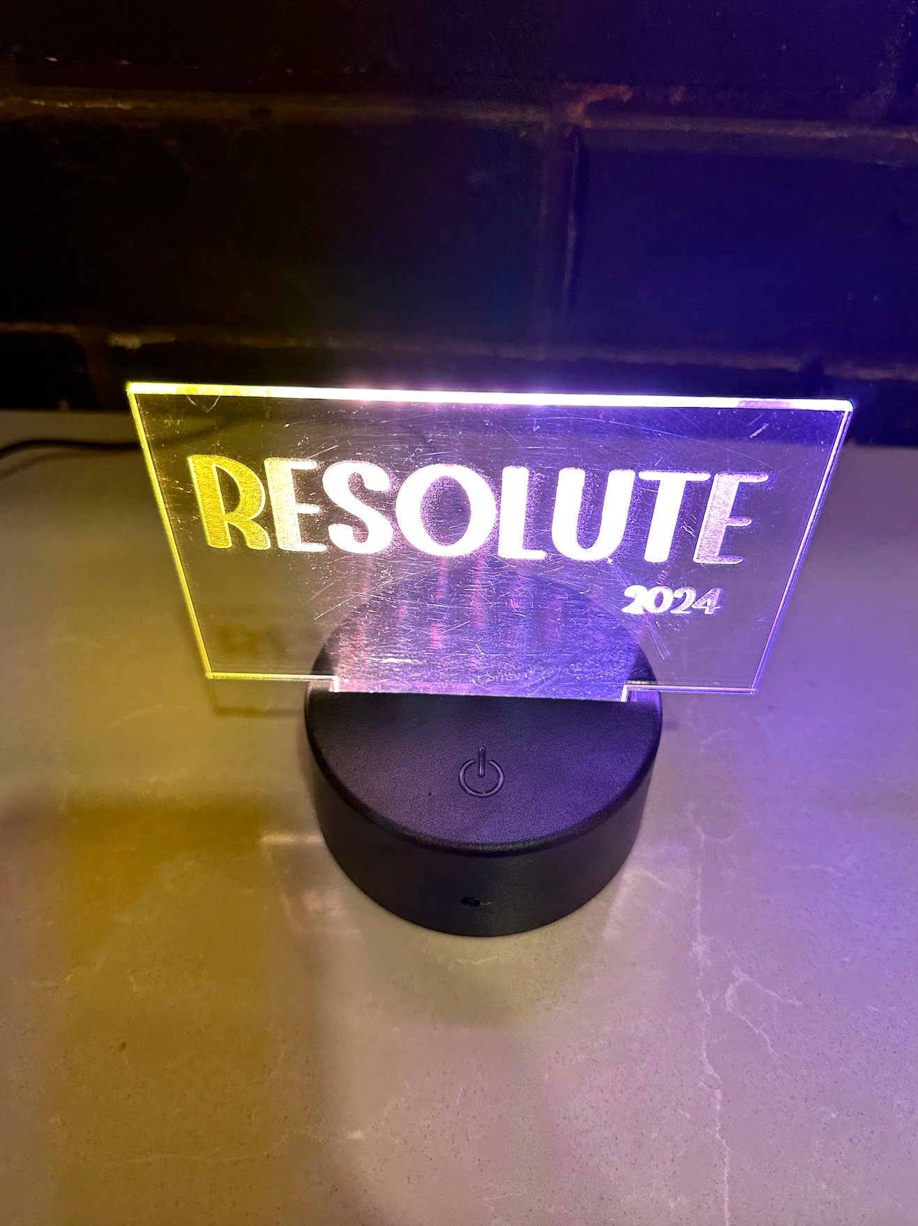 2024 word of the year Night Light Stand - 3D LED Lamp Base with Adjustable Colors; one little word; new years resolution; goals; motivation