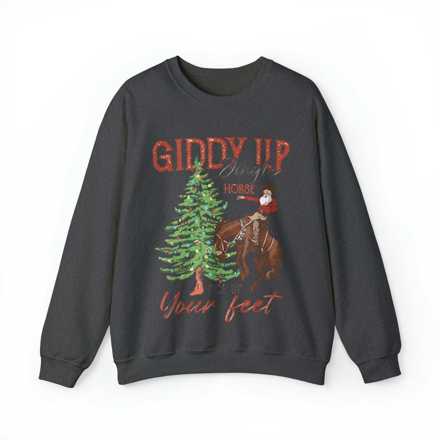 giddy up jingle horse Unisex Heavy Blend™ Crewneck Sweatshirt