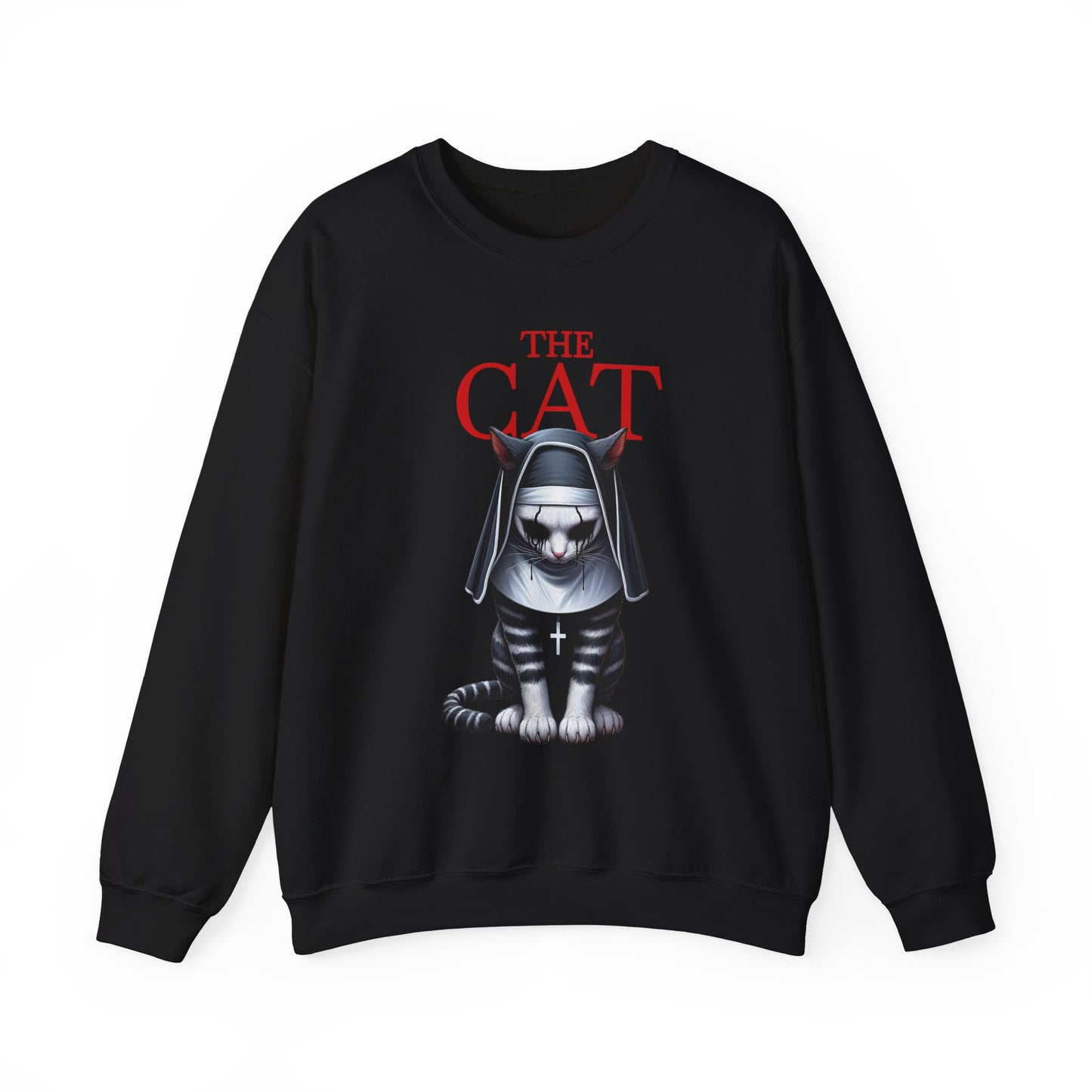 cat nun halloween humor Unisex Heavy Blend™ Crewneck Sweatshirt