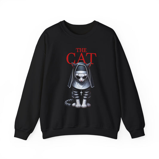 cat nun halloween humor Unisex Heavy Blend™ Crewneck Sweatshirt