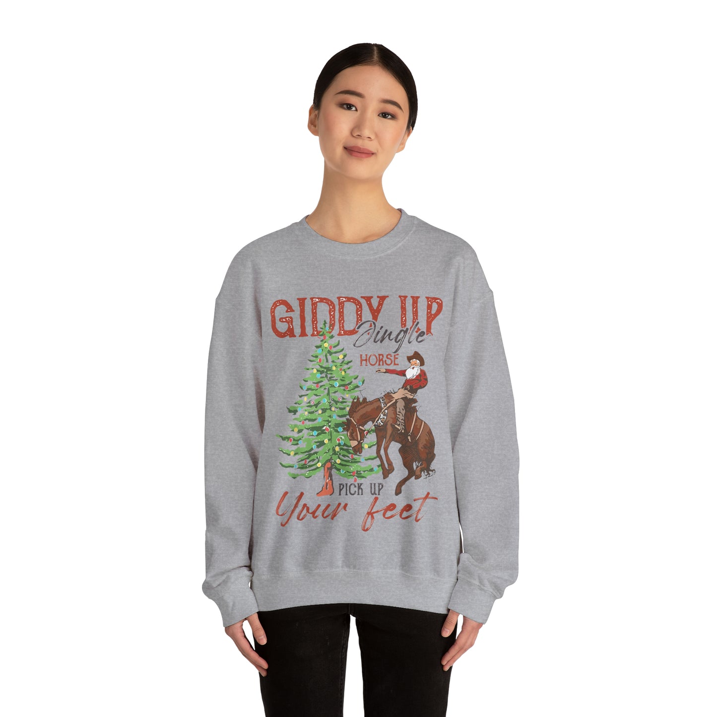 giddy up jingle horse Unisex Heavy Blend™ Crewneck Sweatshirt