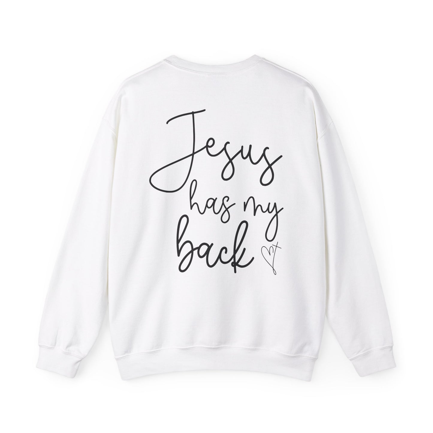 Jesus has my back Unisex Heavy Blend™ Crewneck Sweatshirt