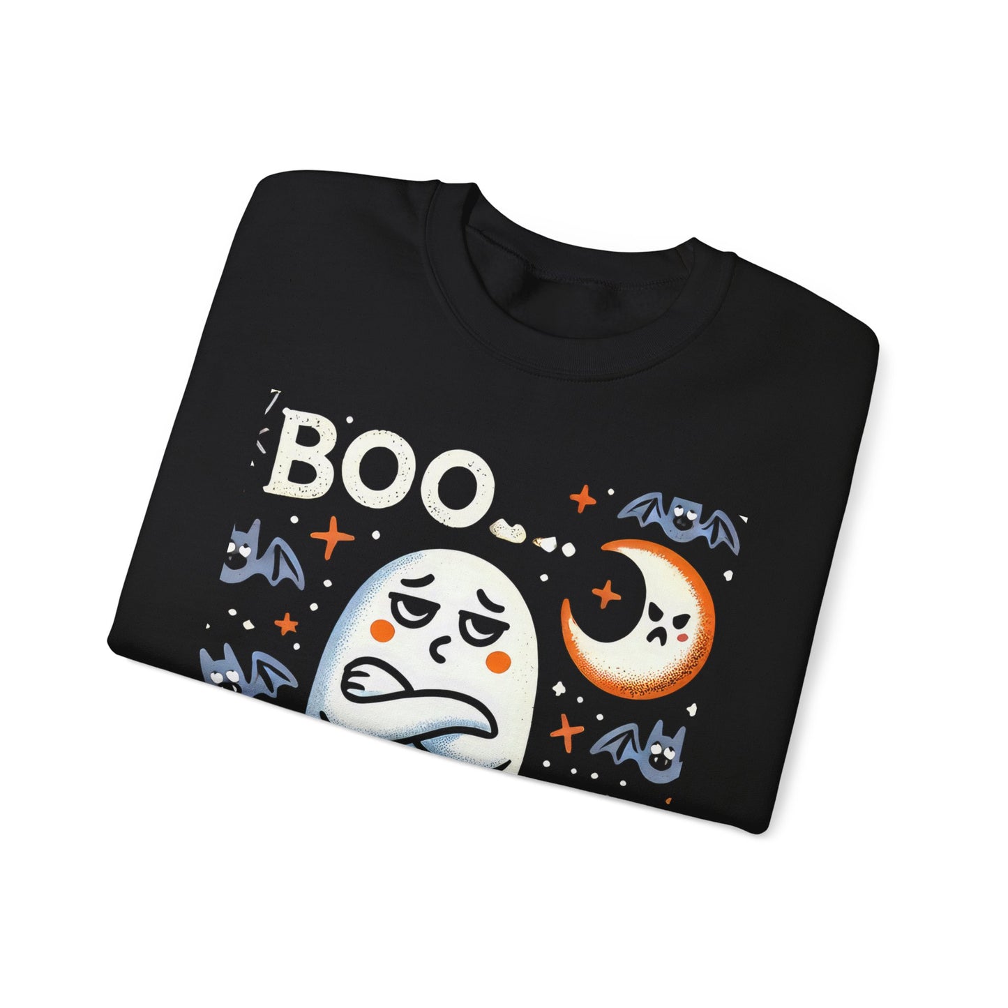 boo i'm over it halloween humor Unisex Heavy Blend™ Crewneck Sweatshirt