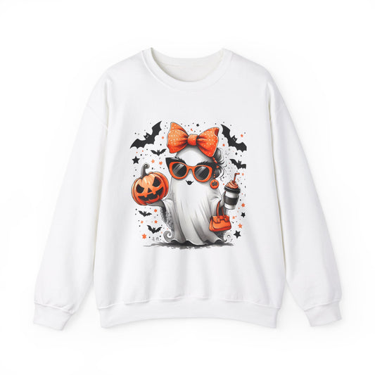 cute ghost halloween Unisex Heavy Blend™ Crewneck Sweatshirt