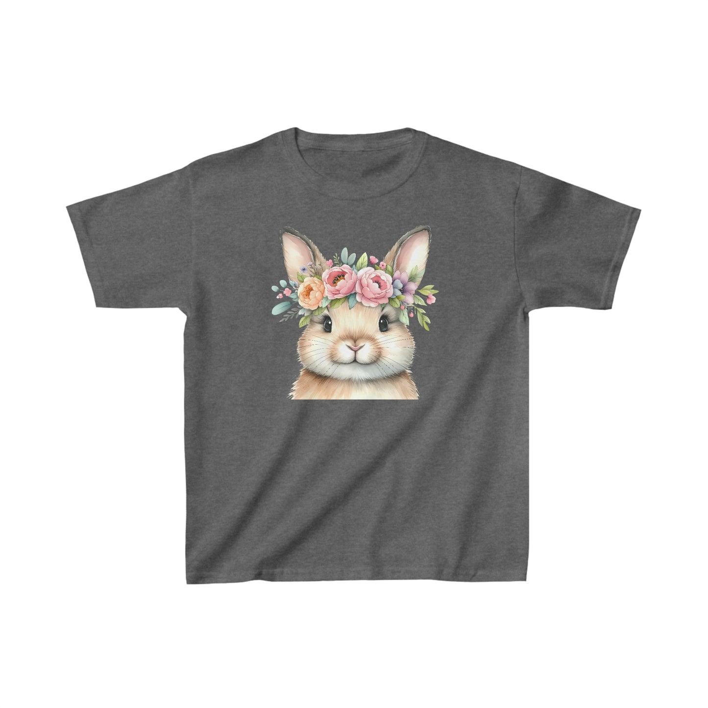 Floral Easter Bunny Shirt Kids Heavy Cotton™ Tee