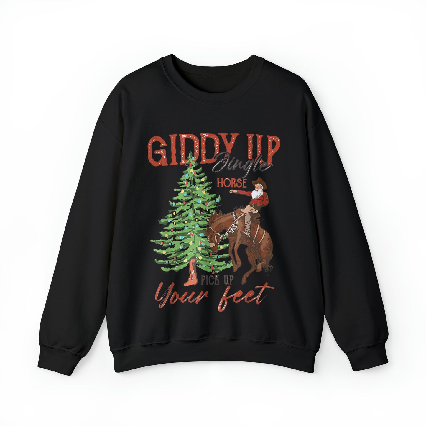 giddy up jingle horse Unisex Heavy Blend™ Crewneck Sweatshirt