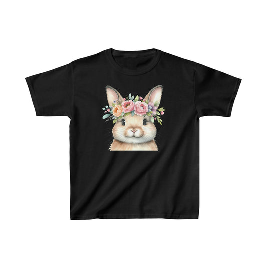 Floral Easter Bunny Shirt Kids Heavy Cotton™ Tee