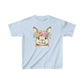 Floral Easter Bunny Shirt Kids Heavy Cotton™ Tee