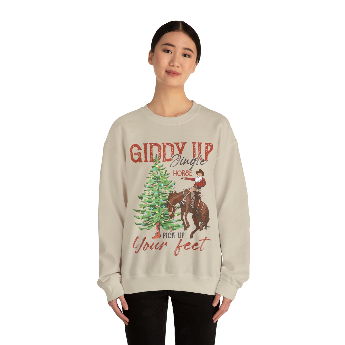 giddy up jingle horse Unisex Heavy Blend™ Crewneck Sweatshirt