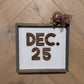 3D Christmas December 25 sign, Farmhouse Wood Christmas Sign, laser art