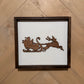 3D Santa and reindeer sign, Farmhouse Wood Christmas Sign, laser art