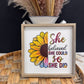 She Believed She Could So She Did leopard print flower wood sign