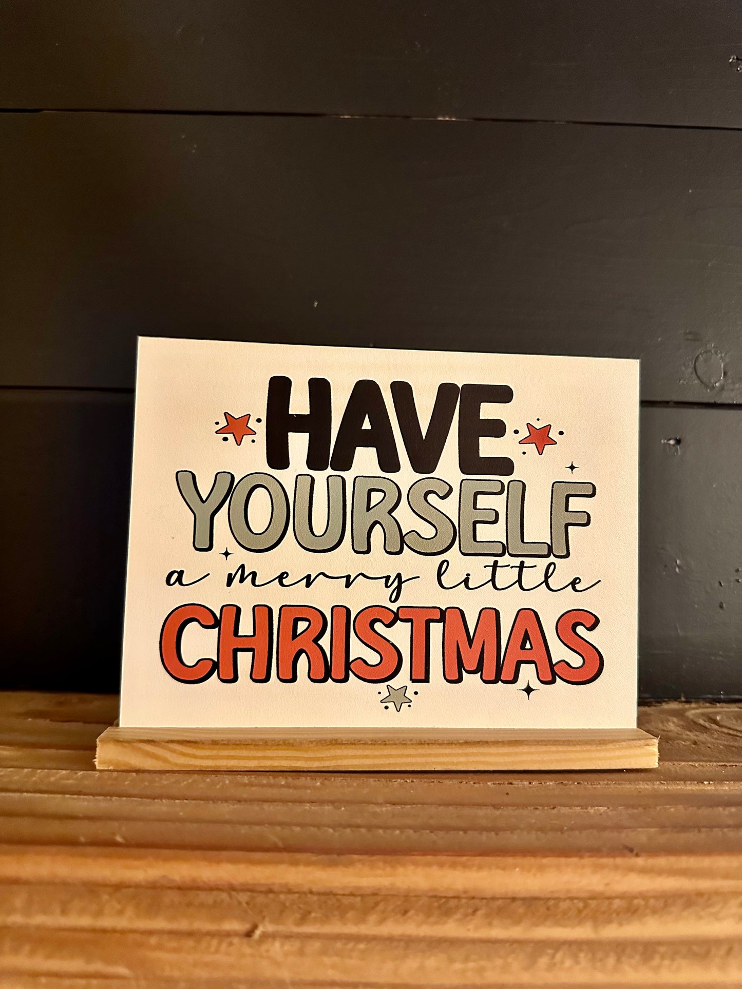 Have yourself a merry little christmas wood sign shelf sitter