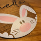 Hello Easter Bunny Wood Sign Circle
