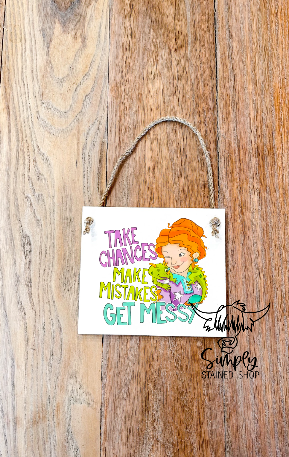 Take Chances Ms Frizzle Wood Sign Hanging