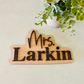 Wood Personalized 3D Teacher Name Cut Out Sign