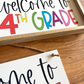 Welcome to custom grade level rainbow wood sign 1st 2nd 3rd 4th 5th 6th kinder