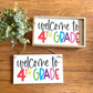Welcome to custom grade level rainbow wood sign 1st 2nd 3rd 4th 5th 6th kinder