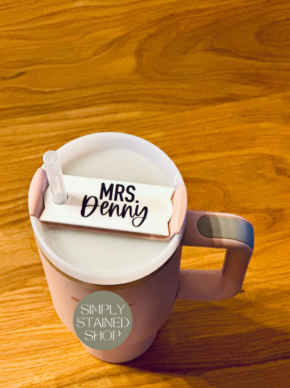 Personalized Name Tag for Stanley Lid – The Simply Adoorable