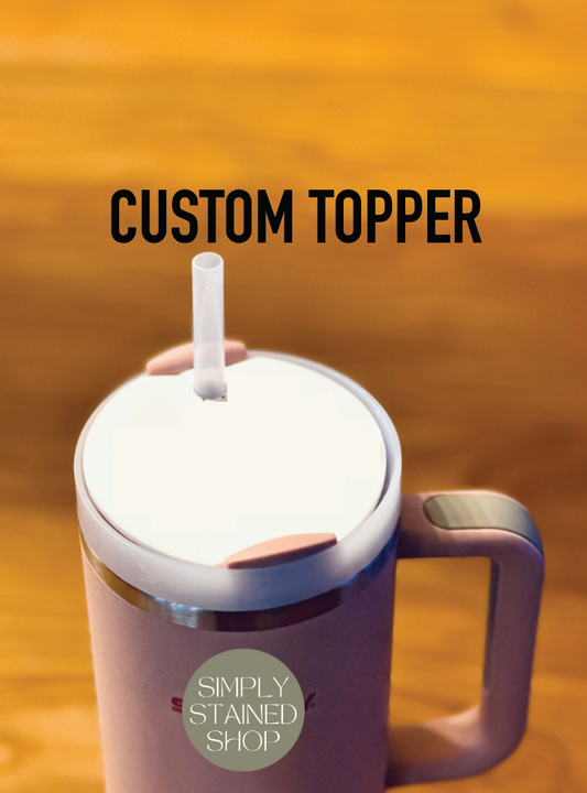 Your Custom Stanley Quencher v2 Tumbler Lid Name Tag 20/30oz or 40 oz insulated Tumbler Name Topper - Personalized Tumbler Accessory Acrylic mug circle