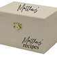 Your personalized name Wooden Recipe Card Holder Box sign