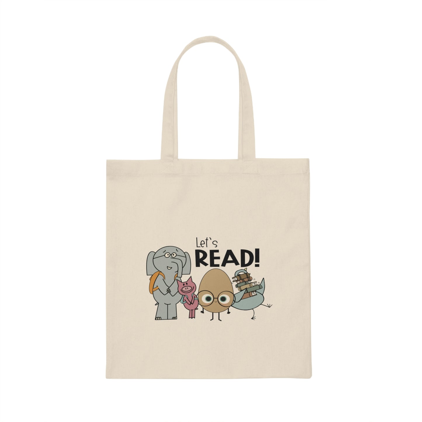 let's read classroom library book characters Canvas Tote Bag