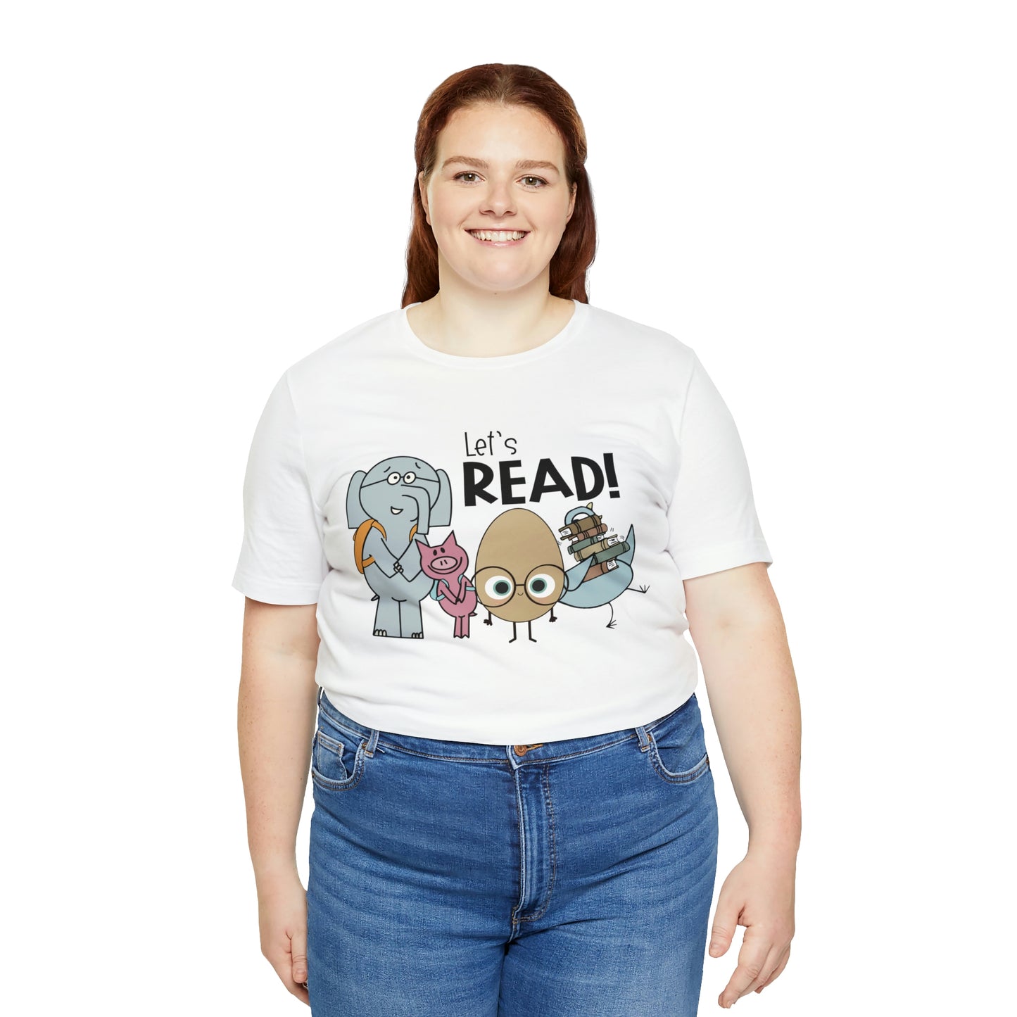 Lets Read Favorite picture book character teacher shirt Unisex Jersey Short Sleeve Tee