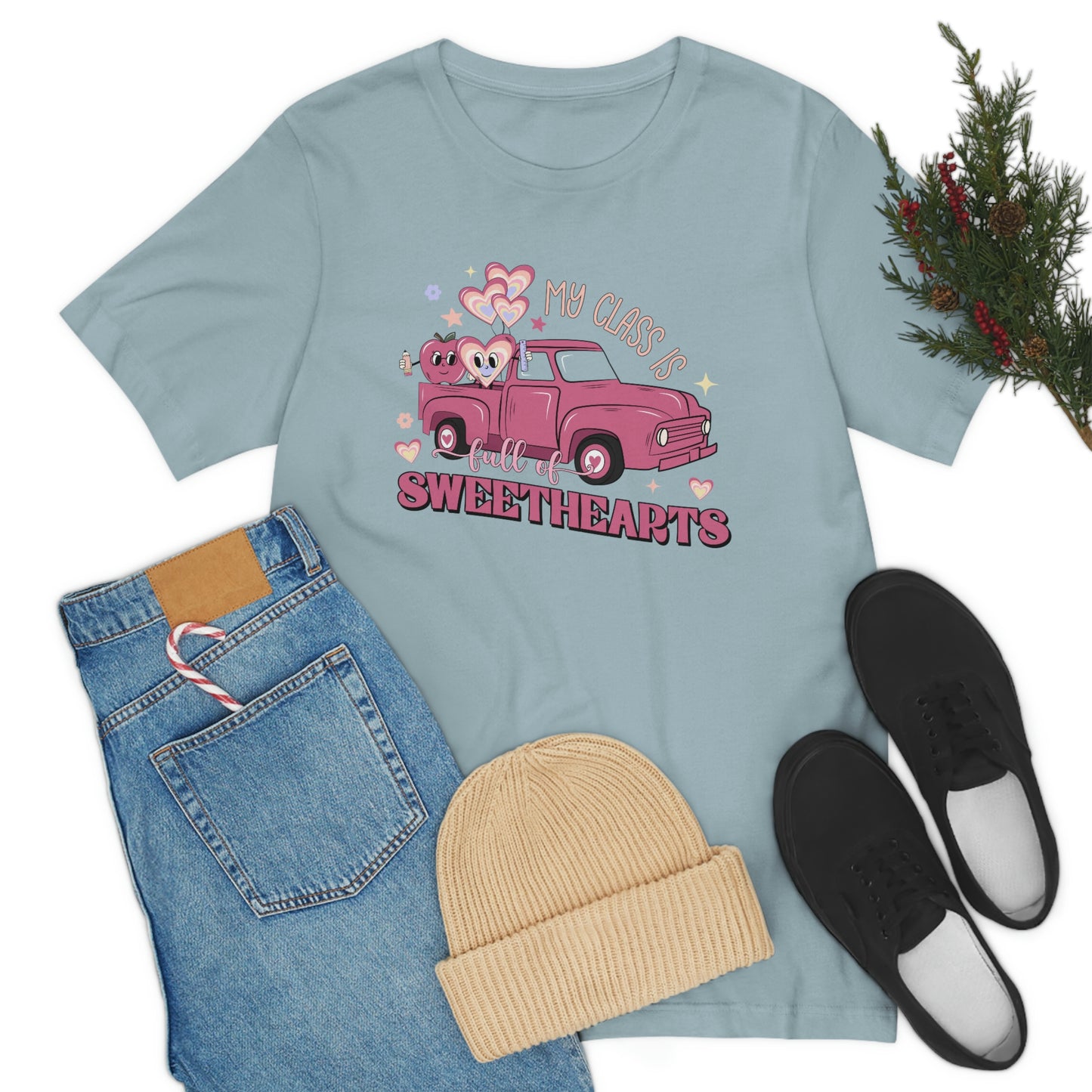 My Class is Full of Sweethearts Valentines day Unisex Jersey Short Sleeve Tee