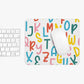 colorful alphabet teacher Mouse Pad