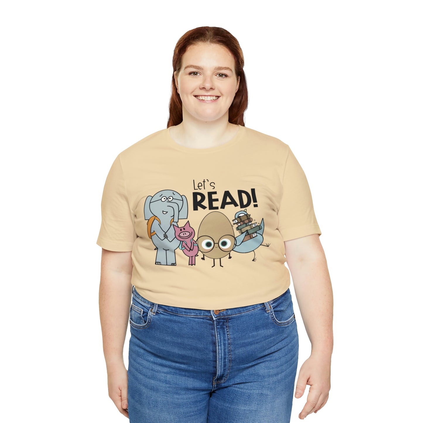 Lets Read Favorite picture book character teacher shirt Unisex Jersey Short Sleeve Tee