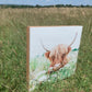 Highland Cow; Fluffy Cow Photo; Ruby; wood photo box