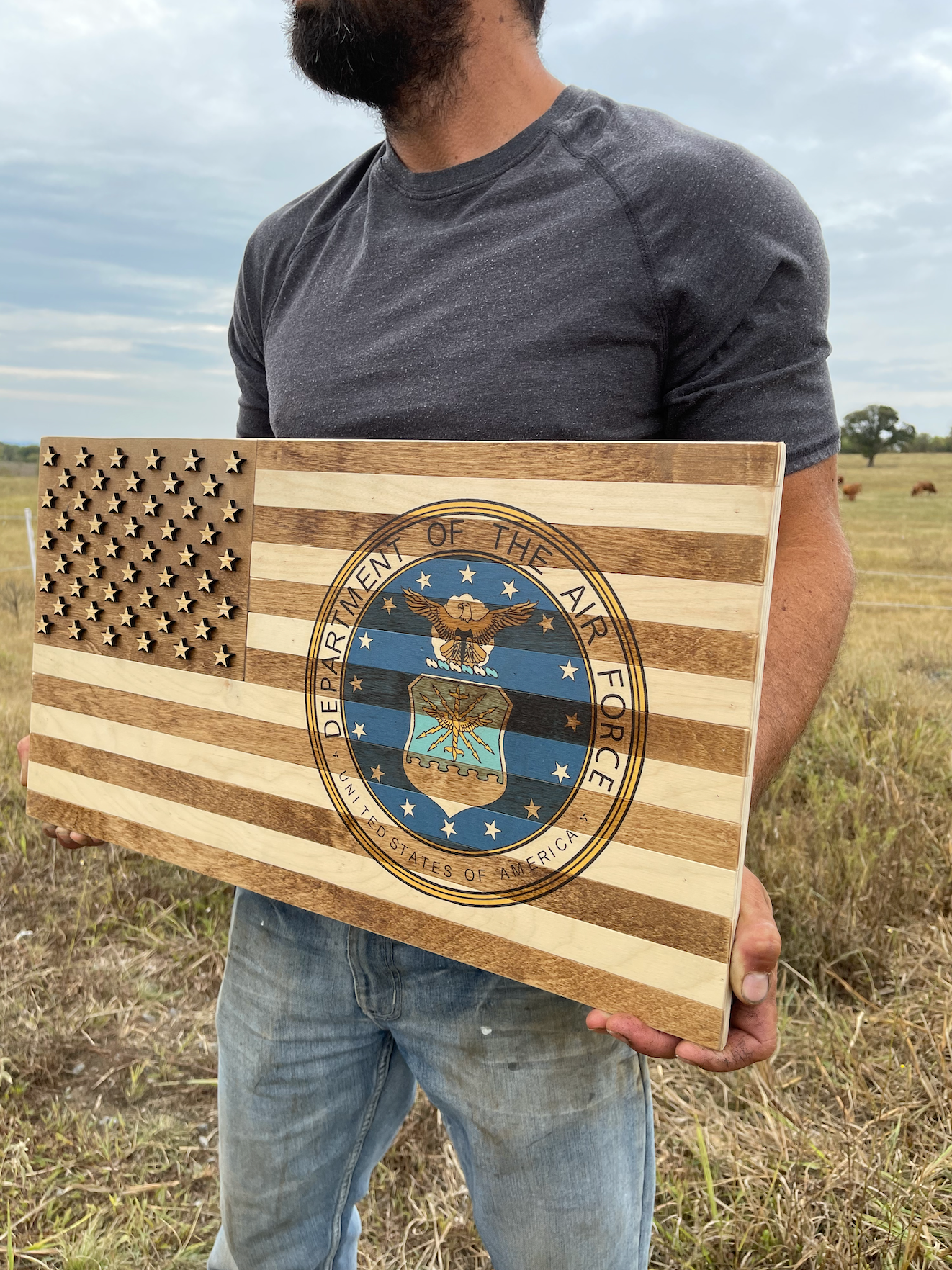 American Flag; Wood Sign; military seal, 3d – Simply Stained Shop