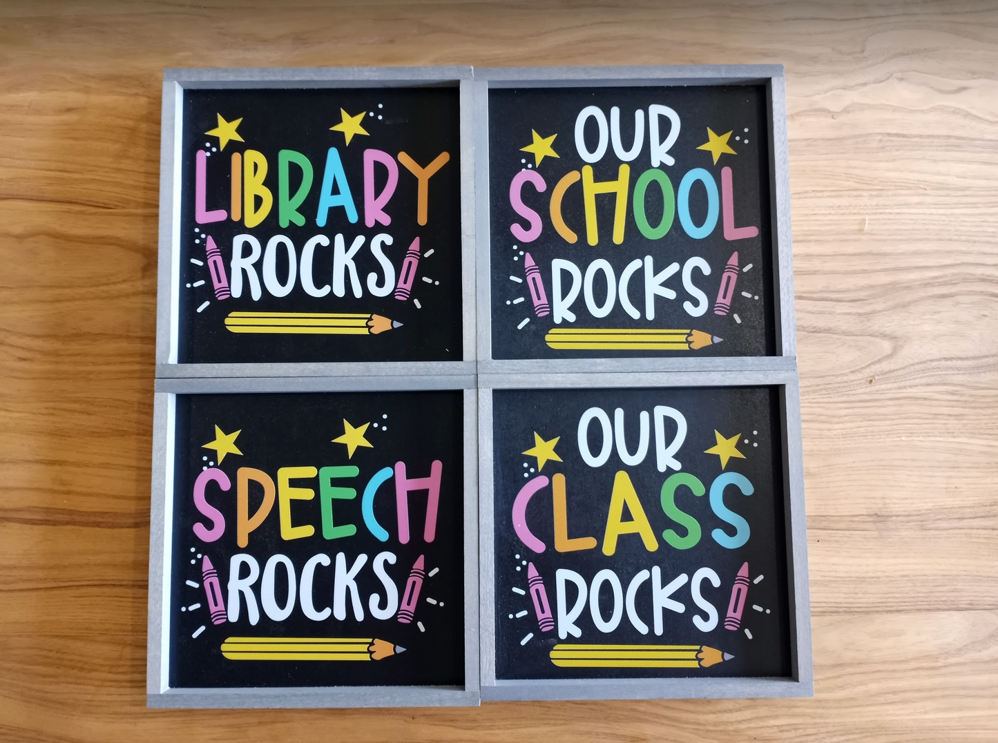 Grade Level Rocks Signs; Back to school; classroom signs; teacher sign; class decor; wood sign kinder 1st 2nd 3rd 4th 5th 6th grade