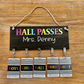 Black and Colorful Acrylic Classroom Hall Passes
