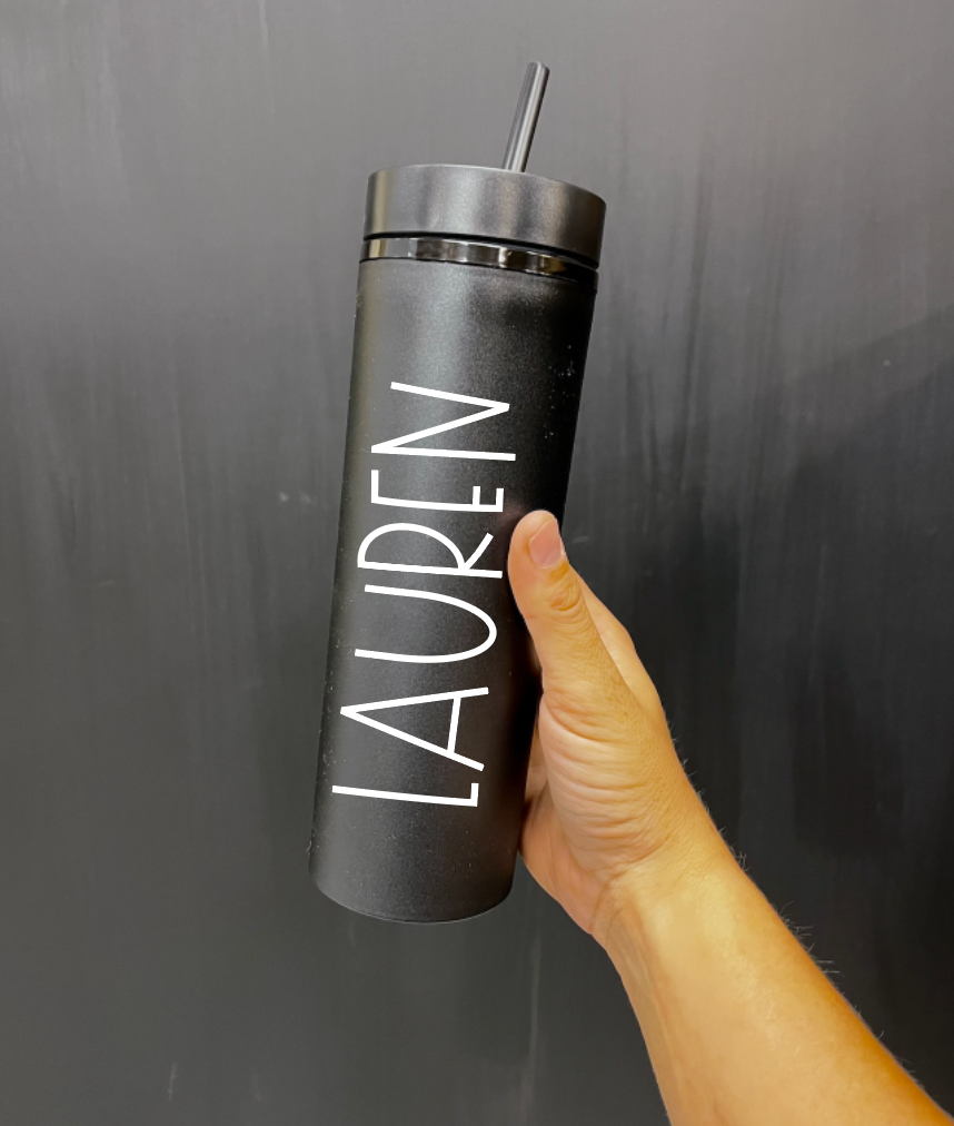 Personalized Tumbler with Straws