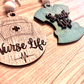 nurse and scrub life tassle Car Charm Review Mirror wood sign Hanging Tag Bead Active