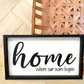 Home where our story begins family sign  wood sign entry way sign livingroom sign hanging wall framed signs