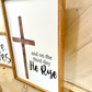 And on the third day he rose Cross  wood sign easter 23