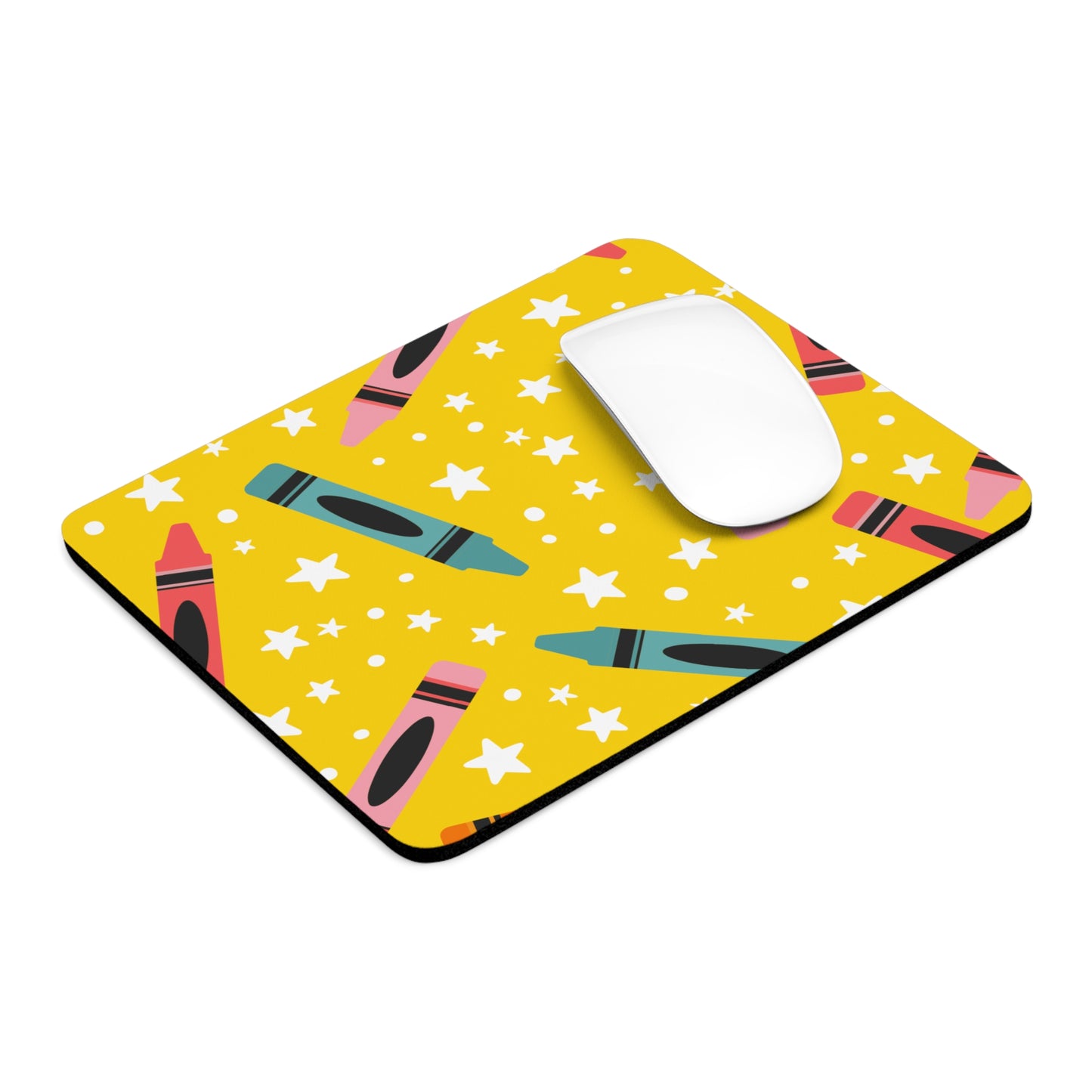 yellow crayon Mouse Pad