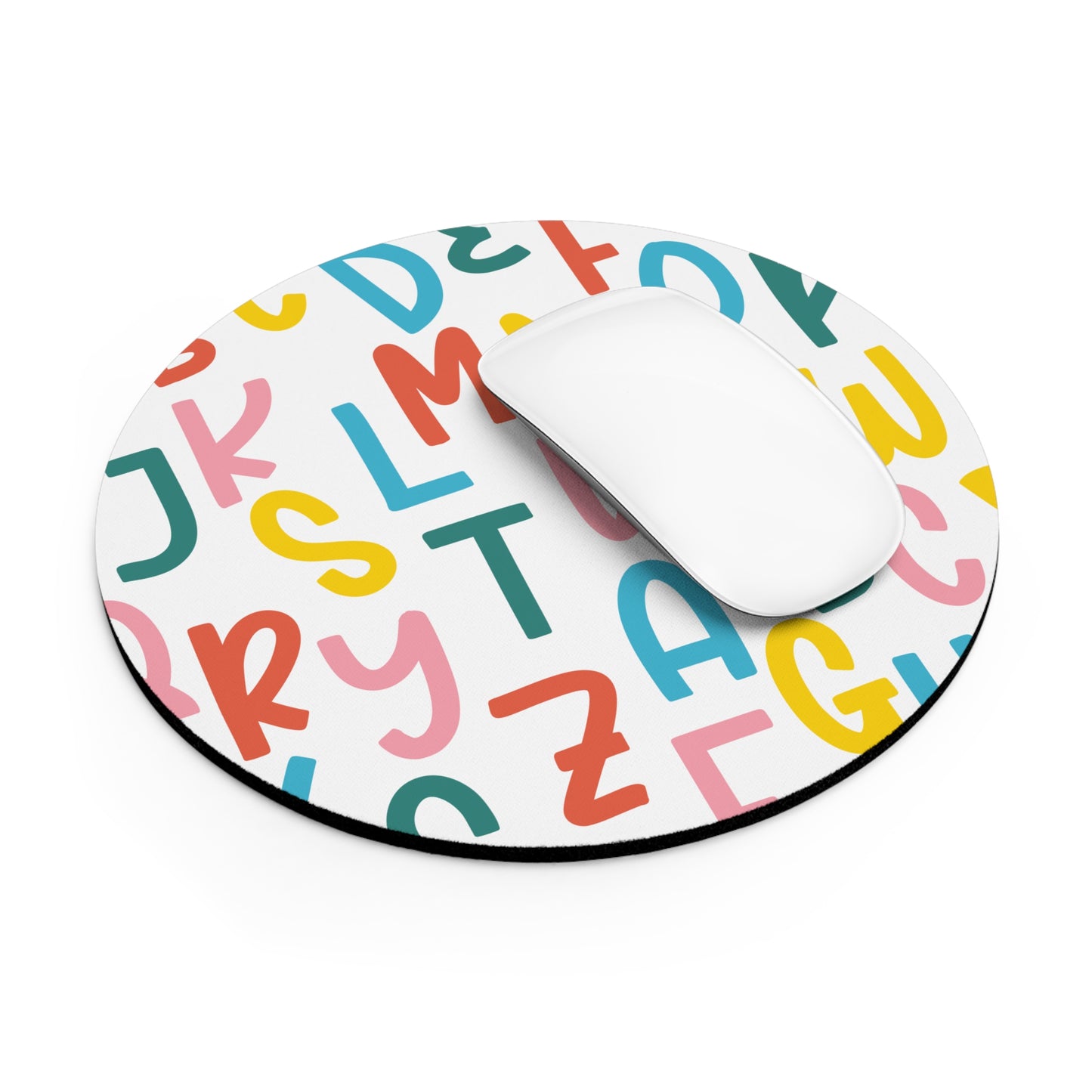 colorful alphabet teacher Mouse Pad