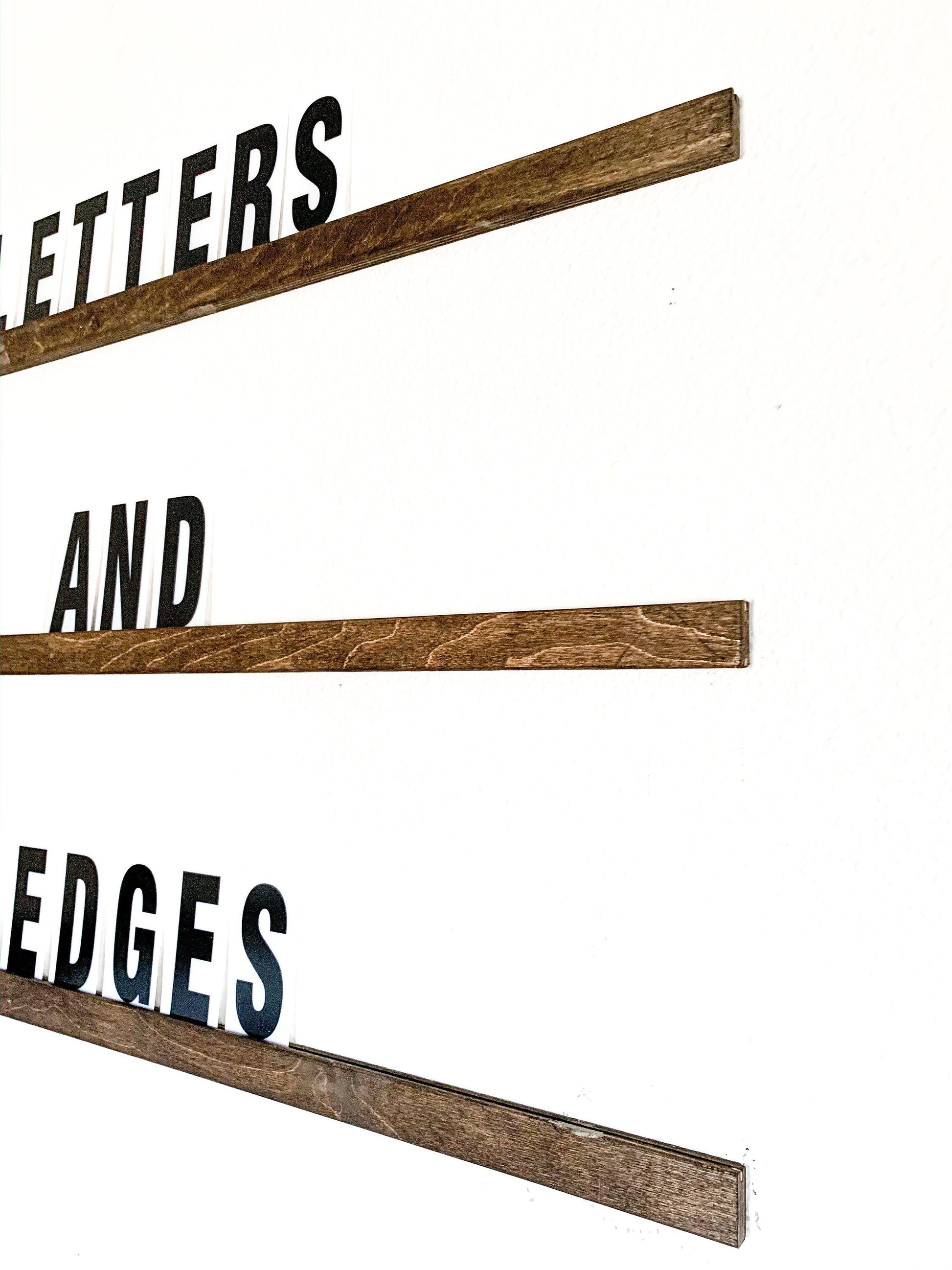 Letter Ledge Set Wooden Ledges With Acrylic Letters Statement
